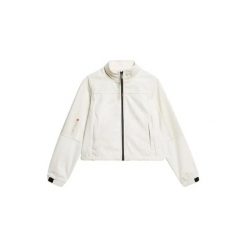 Damska wodoodporna kurtka z kapturem Superdry Classic Trekker. Białe kurtki Superdry, bez wzorów, z materiału, z kapturem. Za 346.70 zł.