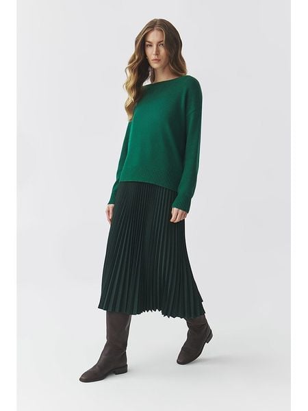 TATUUM Spódnica w kolorze ciemnozielonym rozmiar: S. Zielone spódnice Tatuum, na co dzień, s, bez wzorów, midi, proste. Za 196.70 zł.