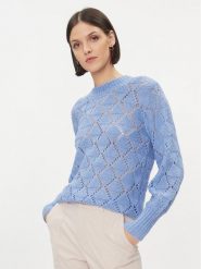 Kaffe Sweter Joanna 10503658 Niebieski Regular Fit. Niebieskie swetry Kaffe, xl, bez wzorów, z syntetyku, bez ramiączek. Za 139.99 zł.