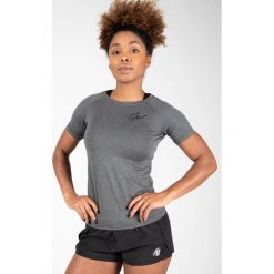 Koszulka fitness damska Gorilla Wear Holly T-shirt. Szare t-shirty GORILLA WEAR, s, bez wzorów, sportowe, bez kołnierzyka, bez ramiączek. Za 149.00 zł.