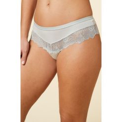 Etam figi ROSA - TANGA - SAUGE kolor zielony z koronki. Zielone figi Etam, bez wzorów, z koronki. W wyprzedaży za 41.99 zł.