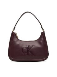 Calvin Klein Torebka Bold Ck Small Shoulder Bag LV04F3230G Bordowy. Czerwone torebki klasyczne Calvin Klein, bez wzorów, ze skóry, bez dodatków. Za 279.99 zł.