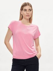 Liu Jo T-Shirt TA4194 JS360 Różowy Regular Fit. Czerwone t-shirty Liu Jo, xs, bez wzorów, z wiskozy, bez kołnierzyka, bez ramiączek. Za 189.99 zł.