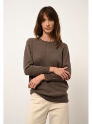 Just Cashmere Kaszmirowy sweter "Janice" w kolorze brązowym rozmiar: XL. Brązowe swetry Just Cashmere, xl, bez wzorów, z kaszmiru, bez ramiączek. Za 459.04 zł.