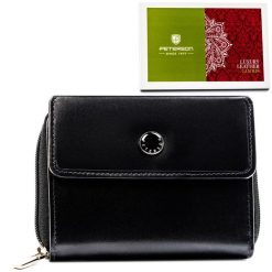 Portfel damski Peterson PTN D17-NGV czarny. Czarne portfele Peterson, bez wzorów. Za 87.99 zł.