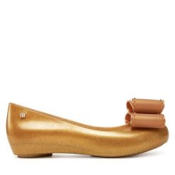 Baleriny Melissa. Żółte baleriny Melissa, bez wzorów, bez obcasa, bez zapięcia. Za 169.99 zł.