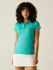 Regatta Funkcyjna koszulka polo "Maverick V" w kolorze turkusowym rozmiar: 42. Niebieskie t-shirty sportowe Regatta, bez wzorów, z materiału, bez ramiączek, outdoorowe. Za 52.79 zł.