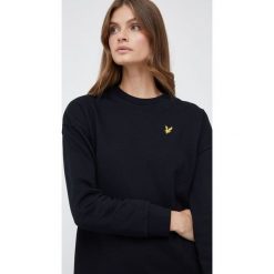Lyle & Scott sukienka bawełniana kolor czarny mini prosta. Czarne sukienki Lyle & Scott, na co dzień, l, bez wzorów, z bawełny, bez kołnierzyka, bez ramiączek, maxi, proste. W wyprzedaży za 339.99 zł.