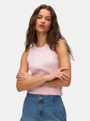 Vero Moda Top Nira 10341982 Różowy jasny Slim Fit. Czerwone topy Vero Moda, s, bez wzorów, z bawełny, bez kołnierzyka, bez ramiączek. Za 89.99 zł.