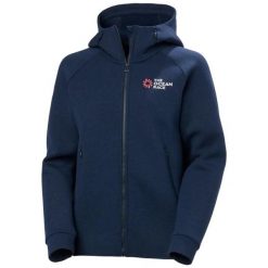 Damska bluza z kapturem full zip Helly Hansen The Ocean Race. Niebieskie bluzy z kapturem Helly Hansen, xs, bez wzorów, z elastanu, z kapturem. Za 605.00 zł.