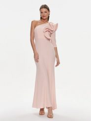 Rinascimento Sukienka wieczorowa CFC0117459003 Różowy Regular Fit. Czerwone sukienki Rinascimento, xl, bez wzorów, z syntetyku, wizytowe, bez kołnierzyka, bez ramiączek. Za 449.99 zł.