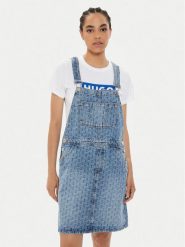 Hugo Sukienka jeansowa Garli_B 50513727 Niebieski Regular Fit. Niebieskie sukienki Hugo, s, bez wzorów, z bawełny, bez kołnierzyka, bez ramiączek. Za 399.99 zł.