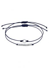 Elli Damski zestaw 2 nylonowych pierścionków Circle Basic Must-Have ze srebra 925 Sterling Silver Bransoletki 1 ct. Szare bransoletki Elli, srebrne. Za 248.99 zł.