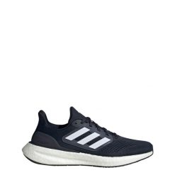 Buty Pureboost 23. Białe buty do biegania adidas, bez wzorów, z materiału, bez zapięcia, do biegania. Za 499.99 zł.