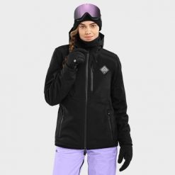 Kurtka snowboardowa damska W2-W McKinley. Czarne kurtki narciarskie SIROKO, s, bez wzorów, z softshellu, bez kaptura, narciarskie. W wyprzedaży za 339.00 zł.