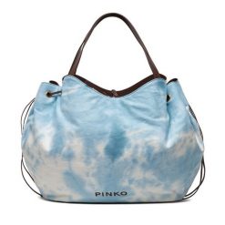 Torebka PINKO. Niebieskie shopper bag Pinko, bez wzorów, bez dodatków. Za 1,429.00 zł.