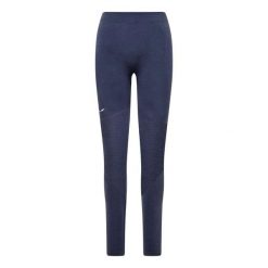 Damskie legginsy Salewa Zerbu Medium Warm AMR. Niebieskie legginsy sportowe Salewa, m, bez wzorów, z elastanu, na fitness i siłownię. Za 445.22 zł.