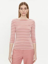 Tommy Hilfiger Bluzka New Cody WW0WW40589 Różowy Slim Fit. Czerwone bluzki Tommy Hilfiger, xxs, bez wzorów, z bawełny, bez kołnierzyka, bez ramiączek. Za 169.99 zł.