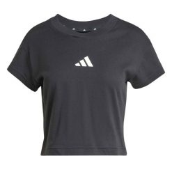 Koszulka Adidas Sport W Fi Sl Bb Tee Damskie. Czarne t-shirty sportowe adidas, l, bez wzorów, z bawełny, bez ramiączek, do biegania. Za 134.40 zł.