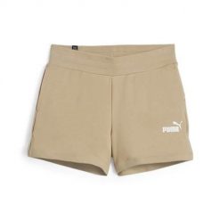 Spodnie sportowe damskie Puma Ess. Brązowe spodnie dresowe Puma, bez wzorów, z dresówki, krótkie. Za 198.00 zł.
