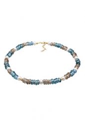 Elli Damski choker ze szklanych koralików Trend z koralikami Shell Core ze srebra 925 Sterling Silver Naszyjniki 1 ct. Szare naszyjniki Elli, z materiału, z perłą, srebrne. Za 248.99 zł.