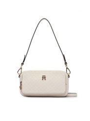 Tommy Hilfiger Torebka Th Daily Camera Bag Mono AW0AW18414 Biały. Białe listonoszki Tommy Hilfiger, bez wzorów, ze skóry, bez dodatków. Za 569.99 zł.