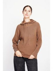 ASSUILI Sweter w kolorze karmelowym rozmiar: 38. Brązowe swetry Assuili, bez wzorów, ze splotem, klasyczne, bez ramiączek. Za 130.99 zł.