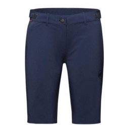 Spodenki trekkingowe damskie Mammut Runbold. Niebieskie szorty sportowe Mammut, bez wzorów, z materiału, trekkingowe. Za 380.65 zł.