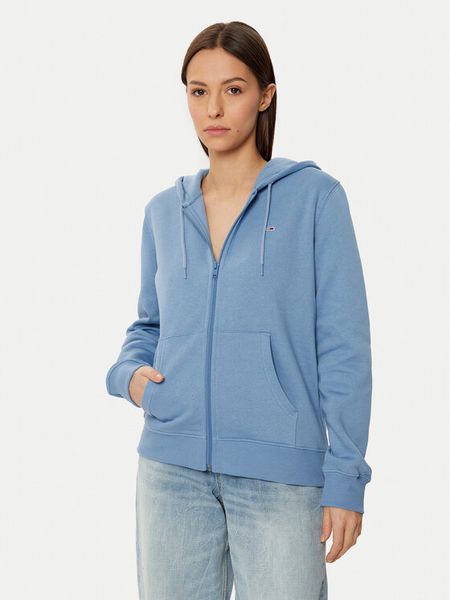 Tommy Jeans Bluza Flag DW0DW19729 Niebieski Regular Fit. Niebieskie bluzy Tommy Jeans, s, bez wzorów, z bawełny, bez ramiączek, bez kaptura. Za 279.99 zł.