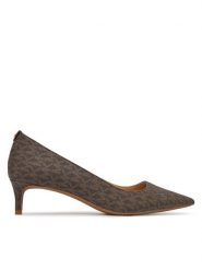 MICHAEL Michael Kors Szpilki Alina Flex Kitten Pump 40R3ALMP1B Brązowy. Brązowe szpilki MICHAEL Michael Kors, bez wzorów, ze skóry, bez obcasa, na szpilce, bez zapięcia. Za 429.99 zł.