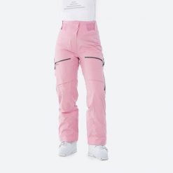 Spodnie narciarskie i snowboardowe damskie Quechua FR500. Czerwone spodnie narciarskie WED'ZE, bez wzorów, z materiału, narciarskie. Za 549.99 zł.