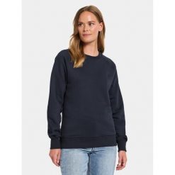 Bluza damska Didriksons Fyn. Niebieskie bluzy Didriksons, l, bez wzorów, z bawełny, klasyczne, bez ramiączek, bez kaptura. Za 208.99 zł.