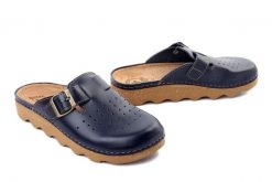 Befado Dr Orto 179D 013 granatowy, klapki damskie. Niebieskie klapki Befado Dr Orto, bez wzorów, ze skóry, bez obcasa, bez zapięcia. Za 134.90 zł.