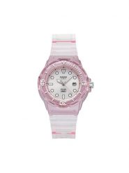 Casio Zegarek Lady Translucent LRW-200HS-4EVEF Różowy. Czerwone, analogowe zegarki Casio. Za 199.99 zł.