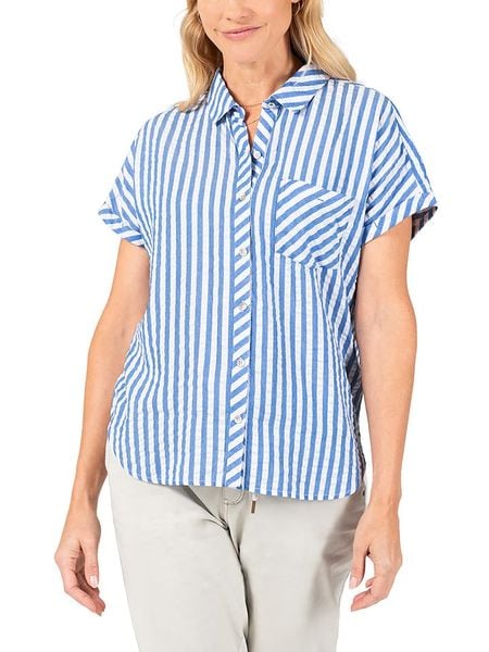 Timezone Bluzka w kolorze niebieskim rozmiar: S. Niebieskie bluzki Timezone, s, bez wzorów, bez kołnierzyka, bez ramiączek. Za 65.38 zł.