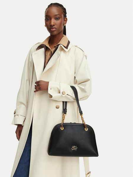 KARL LAGERFELD Torebka B2W30038 Czarny. Czarne torebki klasyczne KARL LAGERFELD, bez wzorów, ze skóry, bez dodatków. Za 1,169.99 zł.