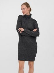 Vero Moda Sukienka dzianinowa 10199744 Czarny Regular Fit. Czarne sukienki Vero Moda, xl, bez wzorów, z dzianiny, bez kołnierzyka, bez ramiączek. Za 179.99 zł.