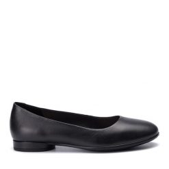 Baleriny ECCO. Czarne baleriny ECCO, bez wzorów, bez obcasa, bez zapięcia. Za 419.99 zł.