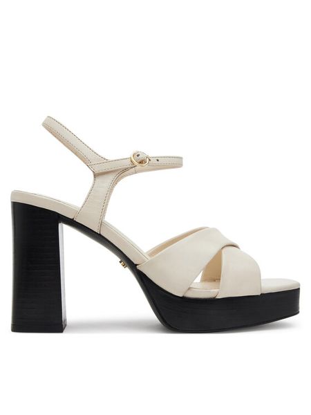 Gino Rossi Sandały ALIA-118081 Écru. Sandały Gino Rossi, bez wzorów, ze skóry, bez obcasa, na słupku, bez zapięcia. Za 303.99 zł.