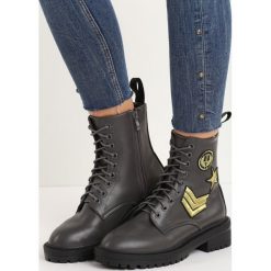 Szare Botki Military Service. Botki marki Born2be. Za 89.99 zł.