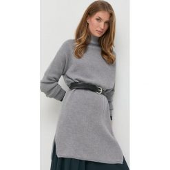Max Mara Leisure sukienka wełniana kolor szary mini prosta. Szare sukienki Max Mara Leisure, na co dzień, l, bez wzorów, z dzianiny, bez kołnierzyka, bez ramiączek, mini, proste. Za 1,169.90 zł.