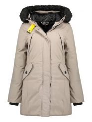 Canadian Peak Parka "Cheri" w kolorze beżowym rozmiar: M. Brązowe płaszcze Canadian Peak, m, bez wzorów, bez kaptura. Za 170.87 zł.