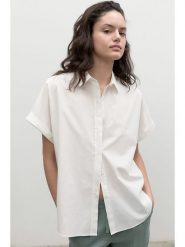 Ecoalf Koszula - Regular fit - w kolorze białym rozmiar: M. Białe koszule Ecoalf, m, bez wzorów, z bawełny, bez kołnierzyka, bez ramiączek. Za 196.70 zł.