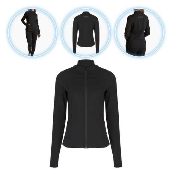 Bluza damska Trexo Trexi Blouse. Czarne bluzy TREXO, bez wzorów, bez kaptura, na fitness i siłownię. Za 89.99 zł.