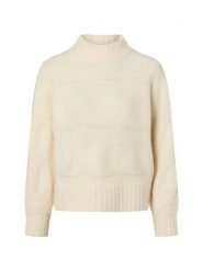 Opus sweter z dzianiny z wełną i alpaką - Portree Kobiety beżowy, 36. Brązowe swetry Opus, bez wzorów, z dzianiny, bez ramiączek. Za 329.95 zł.