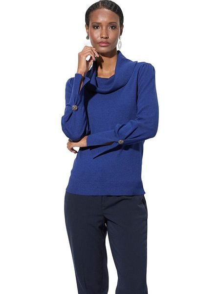 WITT WEIDEN Golf w kolorze granatowym rozmiar: 42. Niebieskie swetry WITT WEIDEN, bez wzorów, ze splotem, bez ramiączek. Za 114.44 zł.