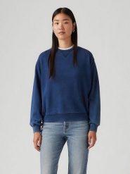 Levi's Bluza w kolorze granatowym rozmiar: L. Niebieskie bluzy Levi's, l, bez wzorów, z bawełny, bez ramiączek, bez kaptura. Za 127.35 zł.