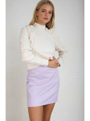 Monki Spódnica w kolorze lawendowym rozmiar: 32. Różowe spódnice Monki, bez wzorów, mini. Za 39.99 zł.