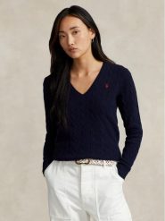 Polo Ralph Lauren Sweter 211910422003 Granatowy Regular Fit. Niebieskie swetry Polo Ralph Lauren, xxl, bez wzorów, z wełny, bez ramiączek. Za 759.99 zł.