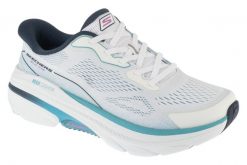 Buty sportowe damskie, Slip-Ins: Max Cushioning Arch Fit 2.0 - Azusah. Białe buty treningowe Skechers, bez wzorów, z materiału, przed kostkę, bez zapięcia, trekkingowe. Za 499.99 zł.